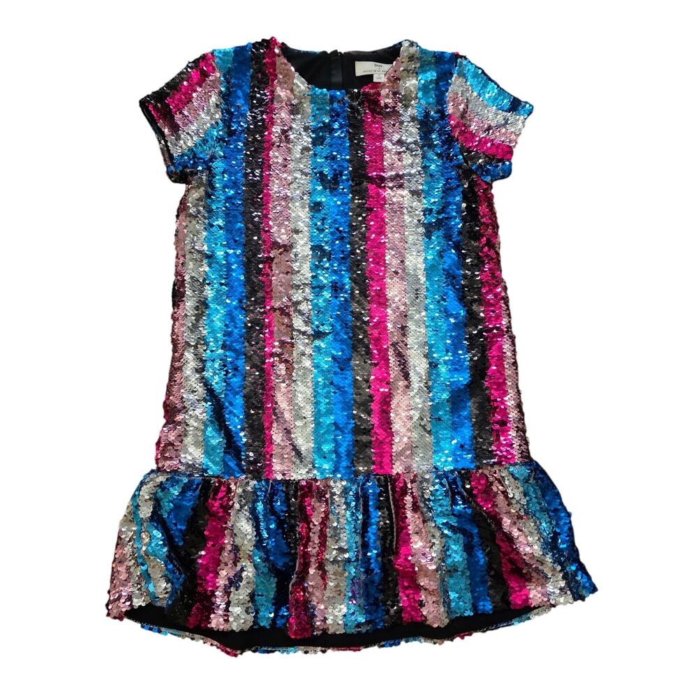 DVF x Rockets of Awesome Sequin Stripes Dress Girls Size 10